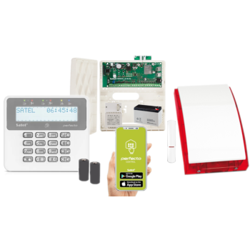 ZESTAW ALARMOWY SATEL PERFECTA 64 M PRF-LCD-A2 + OPU-4P + SYRENA SP-4001R + ACU-280